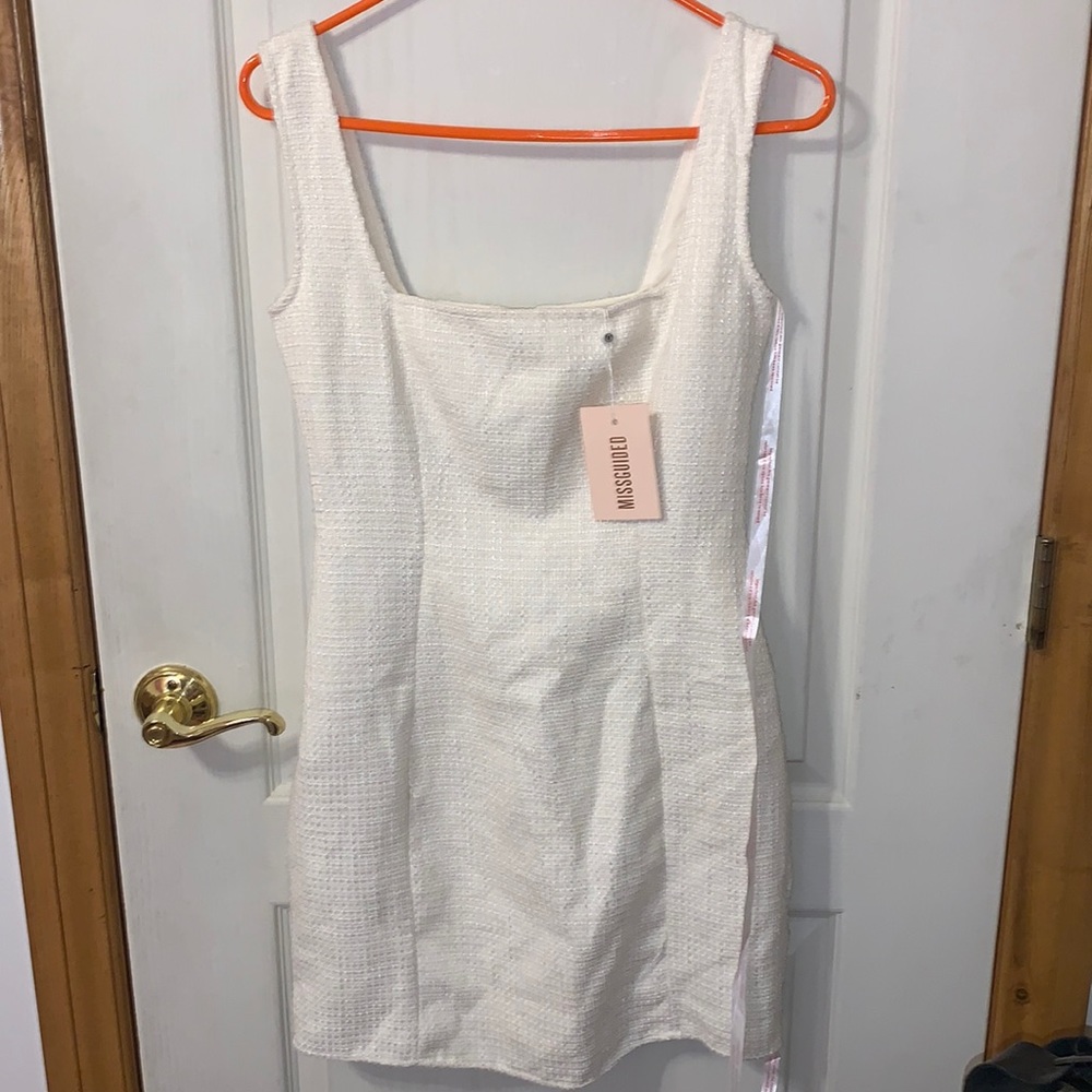 Missguided cream dress